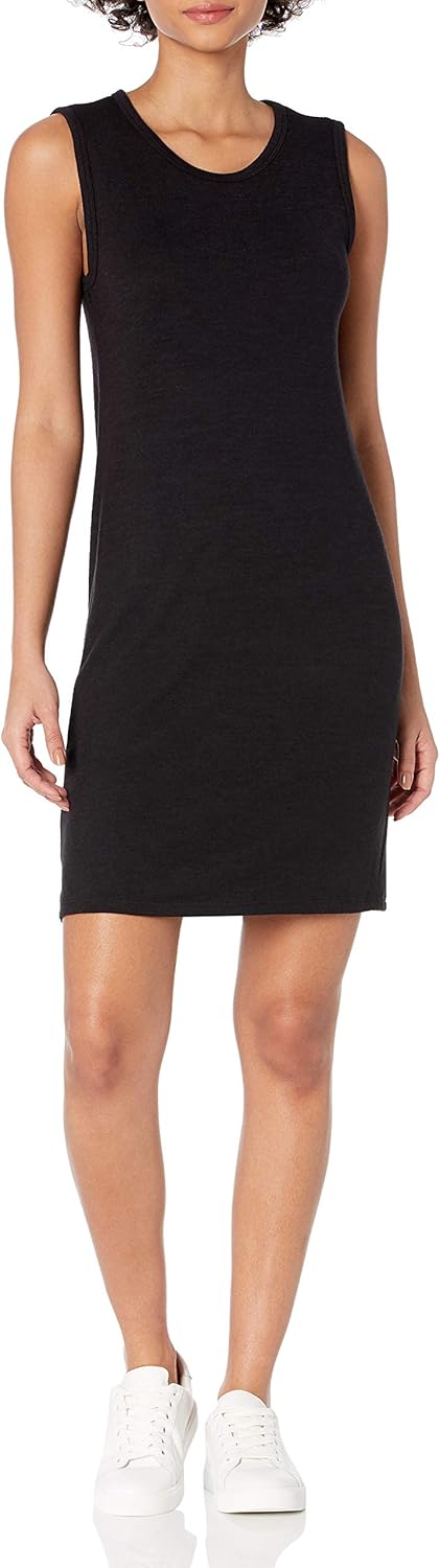  Brand - Daily Ritual Women's Cozy Knit Muscle Sleeve Dress: Clothing