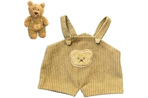 LICHADUOLE 9-12"/30cm Overalls for Medium Bartholomew Bear 10inch Teddybear Clothes for Fuller-Figured Plush Toys(NO Doll)