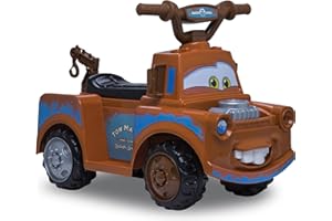 Kid Trax Toddler Disney Cars 3 Tow-Mater Electric Quad Ride-On, Kids 1.5-3 Years Old, 6 Volt Battery and Charger Included, Max Weight 45 lbs, Tow-Mater brown