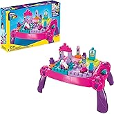 MEGA BLOKS First Builders Toddler Blocks Toy, Build ‘n Learn Portable Activity Table with 30 Pieces and Built-In Storage, Pink, Kids Ages 1+ Years (Amazon Exclusive)