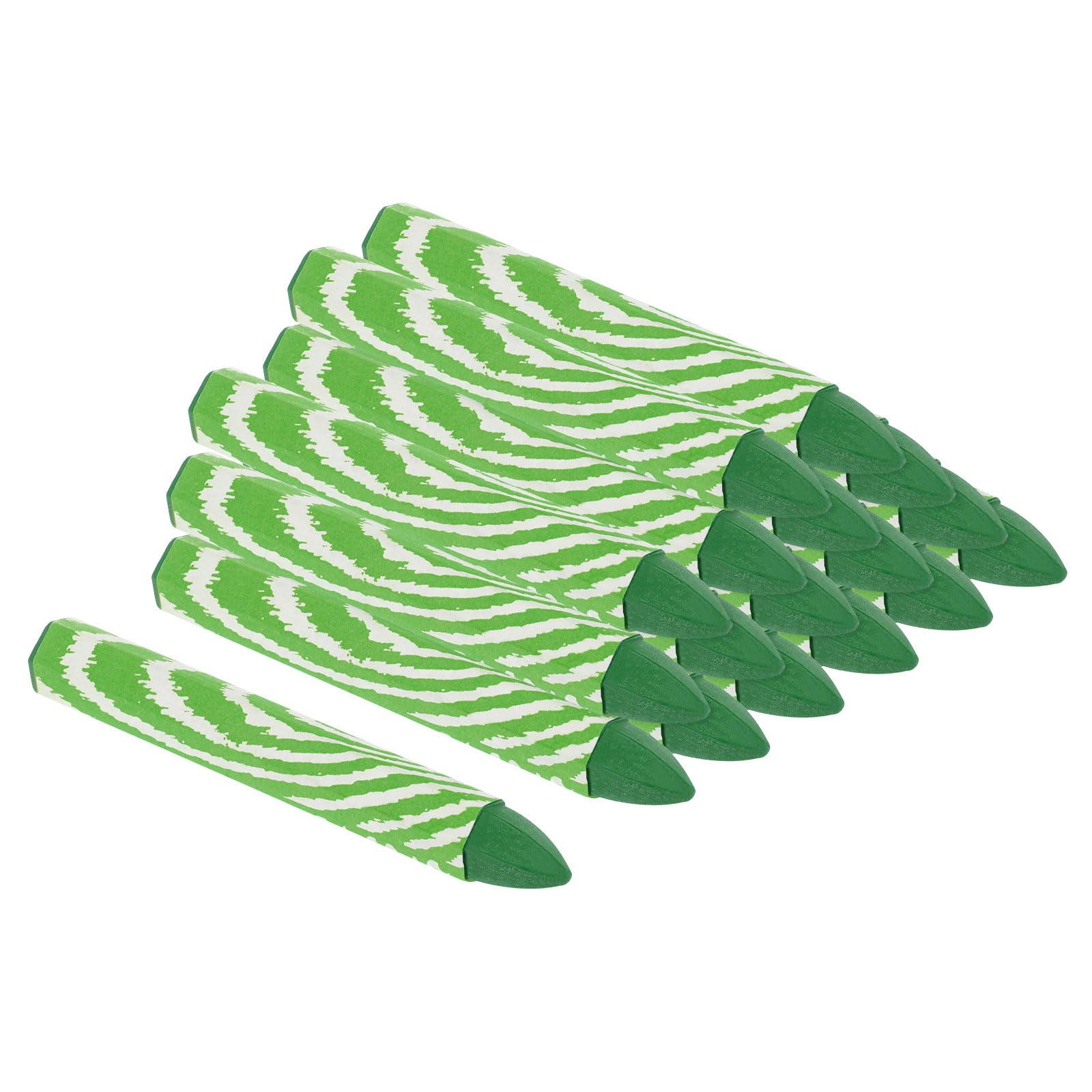 PATIKIL Lumber Marking Crayons, 18 Pack 4"x0.55" Hex Wax Tire Marker Crayons Green