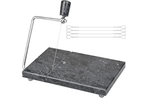 Aisiming Marble Cheese Slicer,Non-Stick Cheese Slicer,Polished Marble Cheese Slicing Plate for Cheese Slicing,Butter, Soft Fo