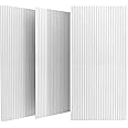 UMIACOUSTICS Decoration Acoustic Panels 3 Pcs Flame Retardant Sound Absorbing Panels, 48” X 24” X 0.4” Sound Proof Panels in Equidistant Slot.