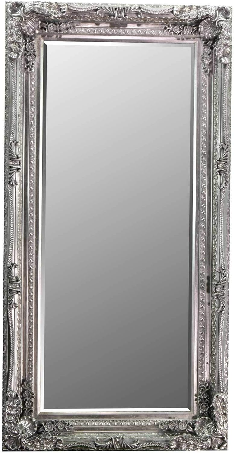 Barcelona Trading GL148 Carved Louis Leaner Mirror Colour: Silver , 180x95x11 cm, 180L x 95W cm - Image 3