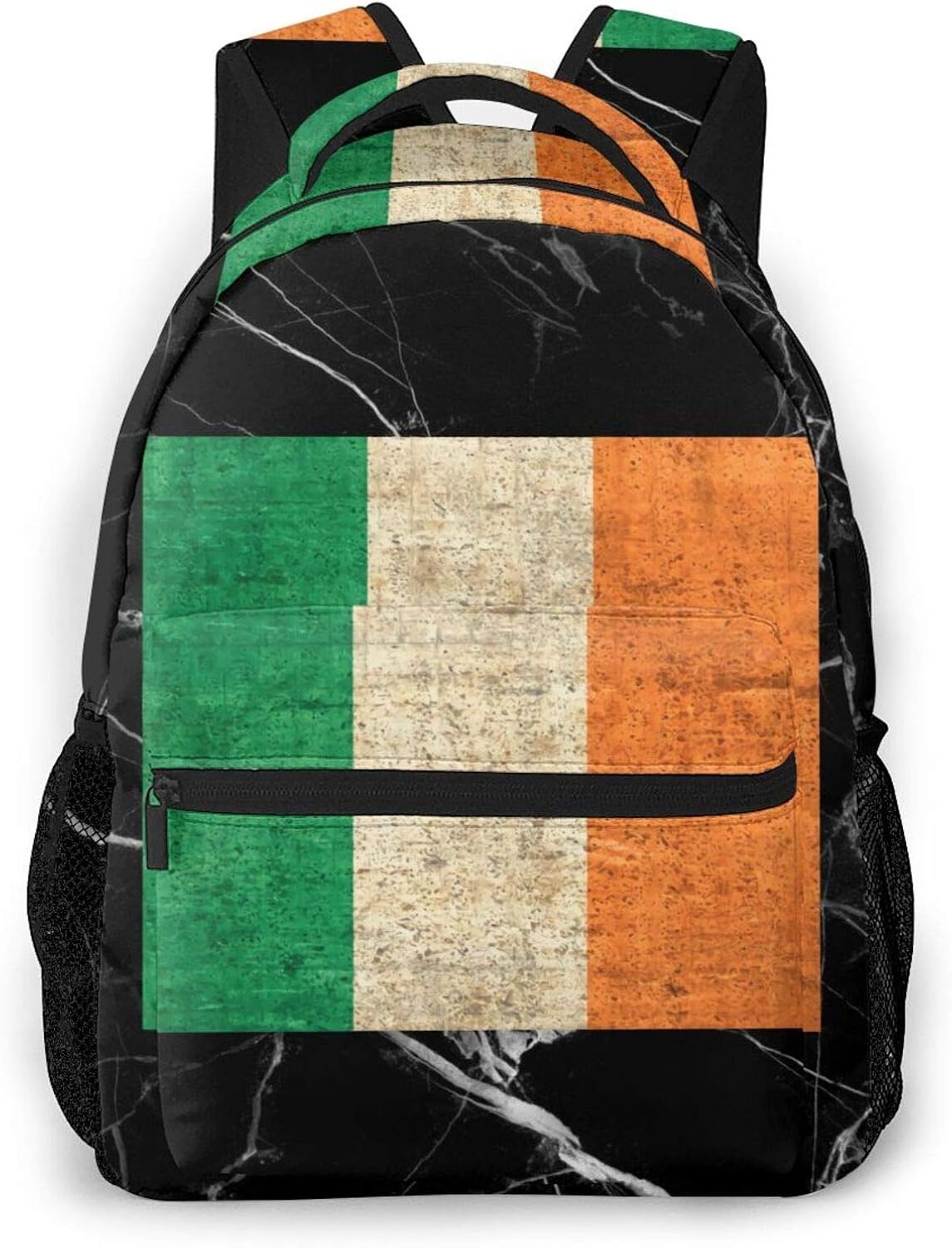 Lightweight Flag of Ireland Black Backpack Outdoor Daypacks for Teens