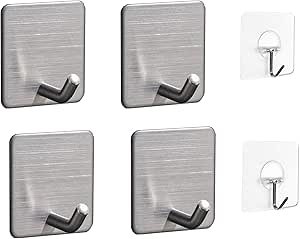 Ganchos Adhesivos, Max 10KG Toallero Perchero Pared de Cocina Baño Autoadhesivo Perchas pared adhesivos pared Ganchos Adhesivos Fuertes ganchos de ...