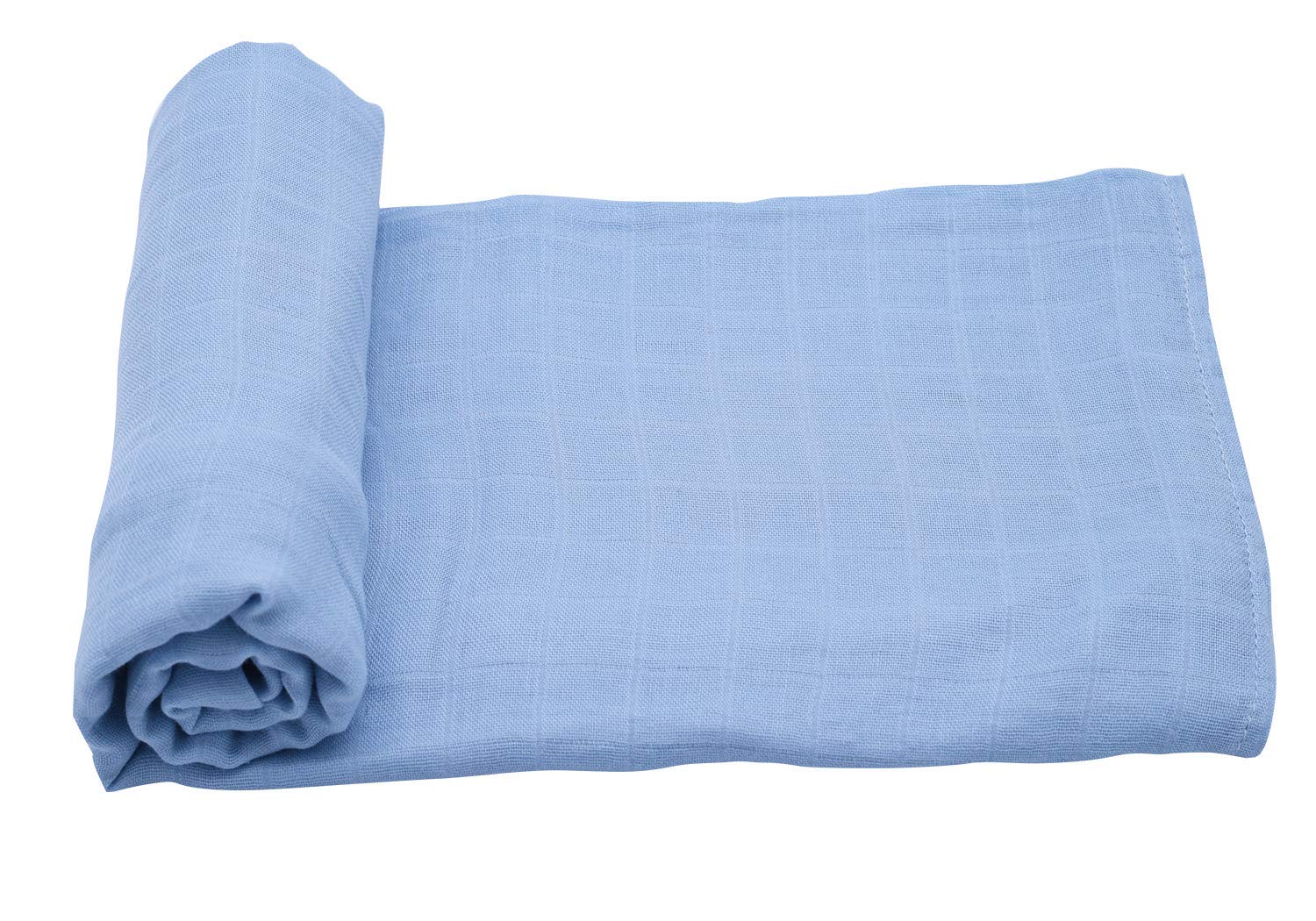(12 X Blue) Premium Quality Baby Muslin Squares 100% Cotton, 72cm X 72cm, Supersoft, Made in EU