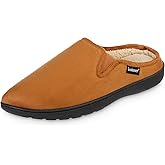 isotoner mens Indoor/Outdoor Slip-on Microsuede Vincent Clog Slippers With Memory Foam Comfort