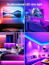 GIPOYENT LED TV Backlight 7M RGB Bluetooth Music Sync 65-85 inch 23ft view 6