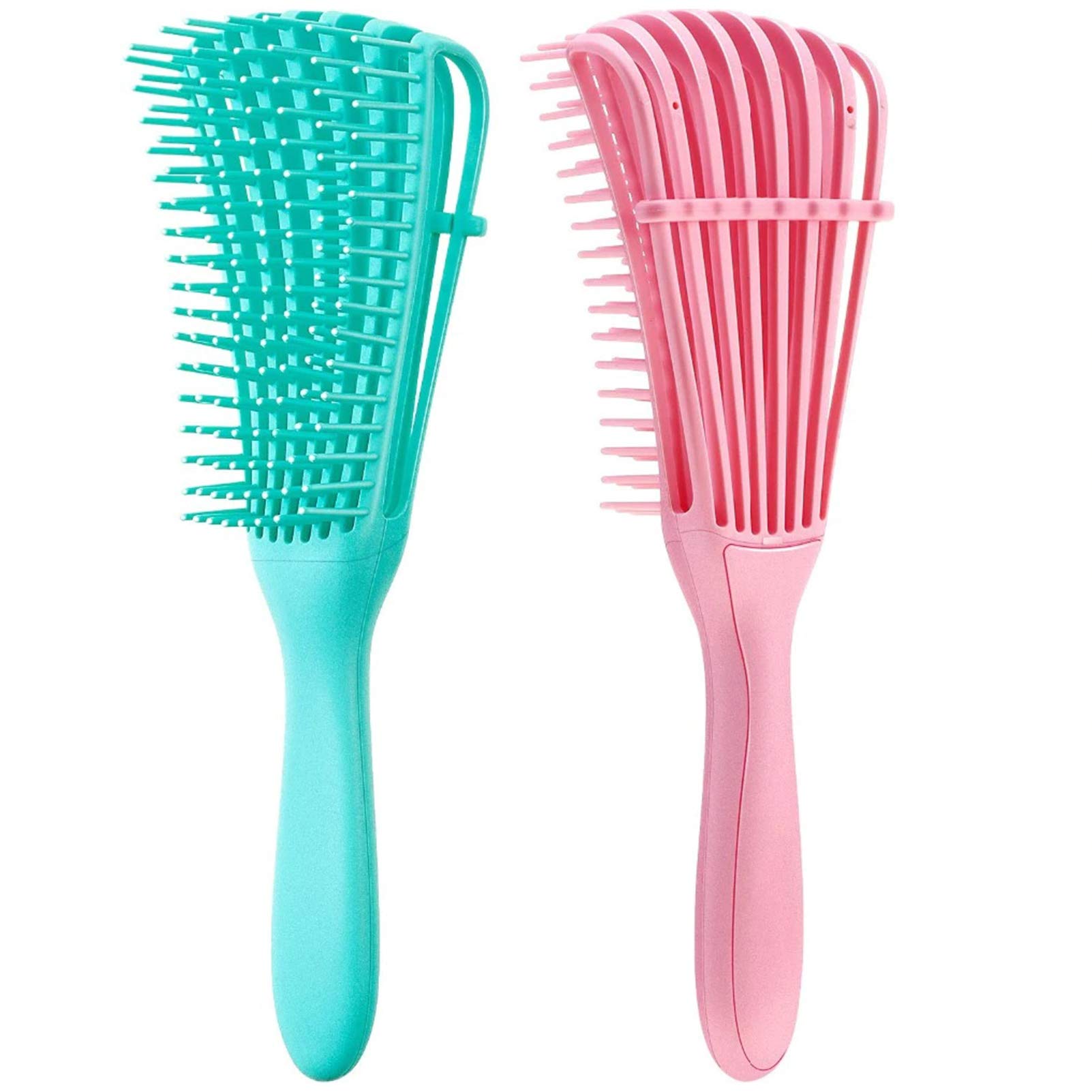 Detangling Brush,2 Packs EZ Detangler Hair Brush Detangling Hair Brush Hairbrush Detangling Comb for Afro Textured 3A to 4C Kinky Wavy Curly Wet Dry Oil Thick Frizz Long Natural Black Hair No Pain