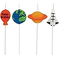 Creative Converting Space Birthday Pick Candles Blue/Green/Orange/Multicolor, 3"