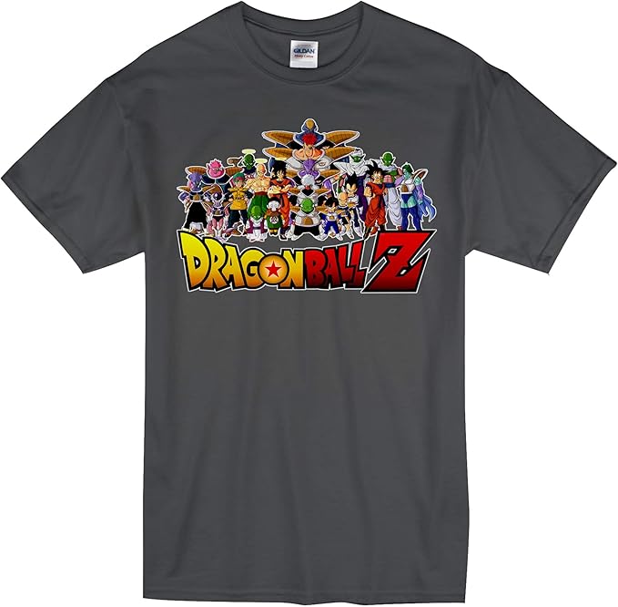 C & C Novelty Dragon Ball Z 'Characters' Youth's TShirt (Charcoal