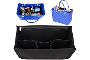 Mity rain Felt Insert Bag Organizer for Bogg Bag, Beach Bag Accessories Inserts Compatible with Original X Large Simply Southern Tote Bag, Bag Organizer Liner with Zipper for Bogg Bag Accessories