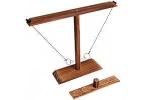 YWMSGM Ring Toss Game, Ring Throwing Game with Shot Put, Hook and Ring Throwing Game for Adults Kids, Fun Hook and Ring Game with Ladder