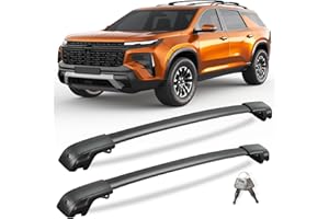 KINGGERI 300lbs Lockable Roof Rack Cross Bars Compatible with Chevy Chevrolet Traverse 2022 2023 2024 2025 2026 with Raised Side Rails, Heavy Duty Aluminum Roof Rails Crossbars Luggage Accessories