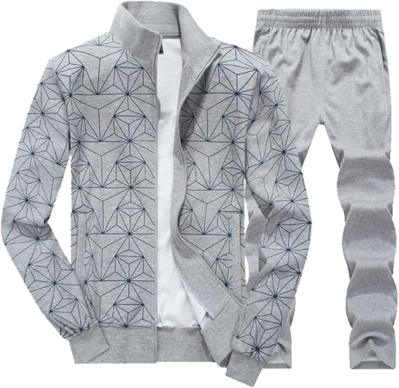 Amazon Bankiku バンキク ジャージ メンズ 上下 スウェット セットアップ ファッション スウェットパンツ フルジップパーカー フードなし プリント ジャージ スポーツウェア 春秋 トレーナー パーカー 通販