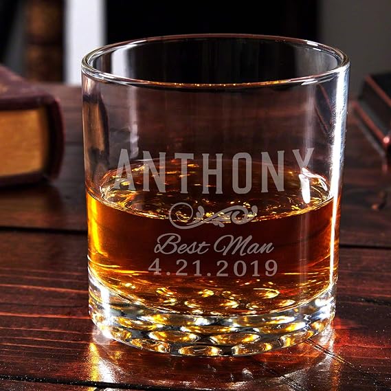 groomsmen custom whiskey glasses