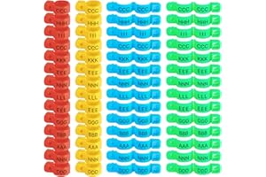 OFCOX Chicken Leg Bands for Poultry Identification - Tags for Duck, Goose - Multicolor Foot Rings - 104 PCS