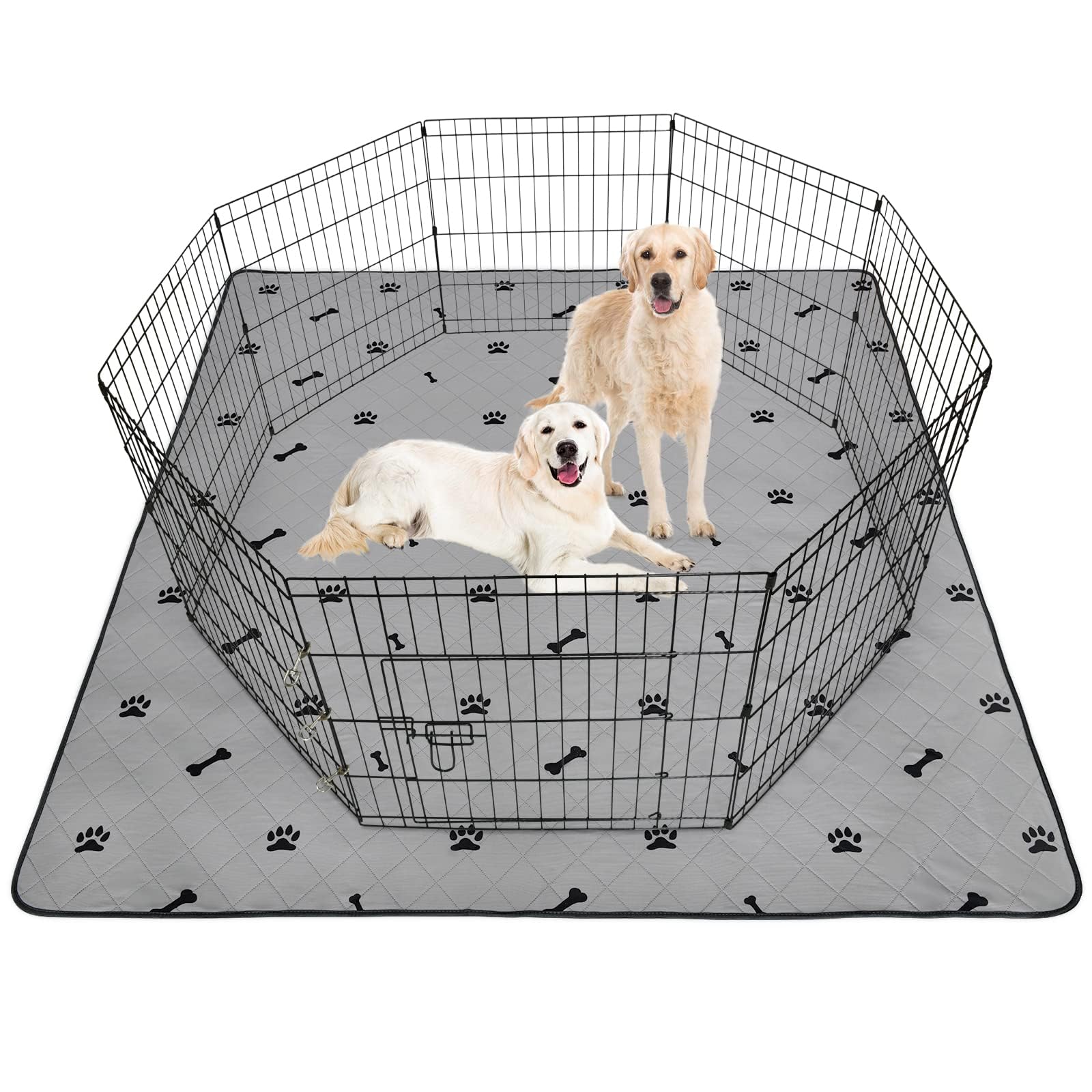 Washable Pee Pads for Dogs, 182x182 Reusable Whelping Pad, Absorb Dog Mats Non-Slip Puppy Training Pads for Whelping, Potty, Training, Playpen, Crate