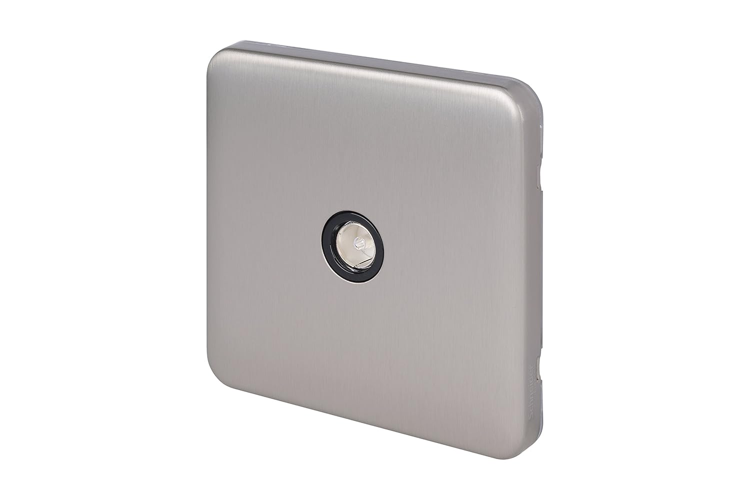 Schneider Electric Lisse Screwless Deco - Single TV Aerial Socket, 240V GGBL7010BSS, Stainless Steel with Black Insert - Image 3