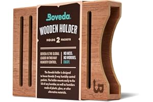 Boveda Cedar Wood Humidity Pack Holder - For Use With Two Size 60 Boveda Side-by-Side (Sold Separately) - Includes Magnetic and Removable Tape Mounting Kits – 1 Count