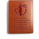 JOHSBYD Lawyer Gifts Leather Notebook Always Remember You’re Braver Than You Believe Leather Journal Notebook Law School Graduation Gifts Future Lawyer Gifts (take pride)