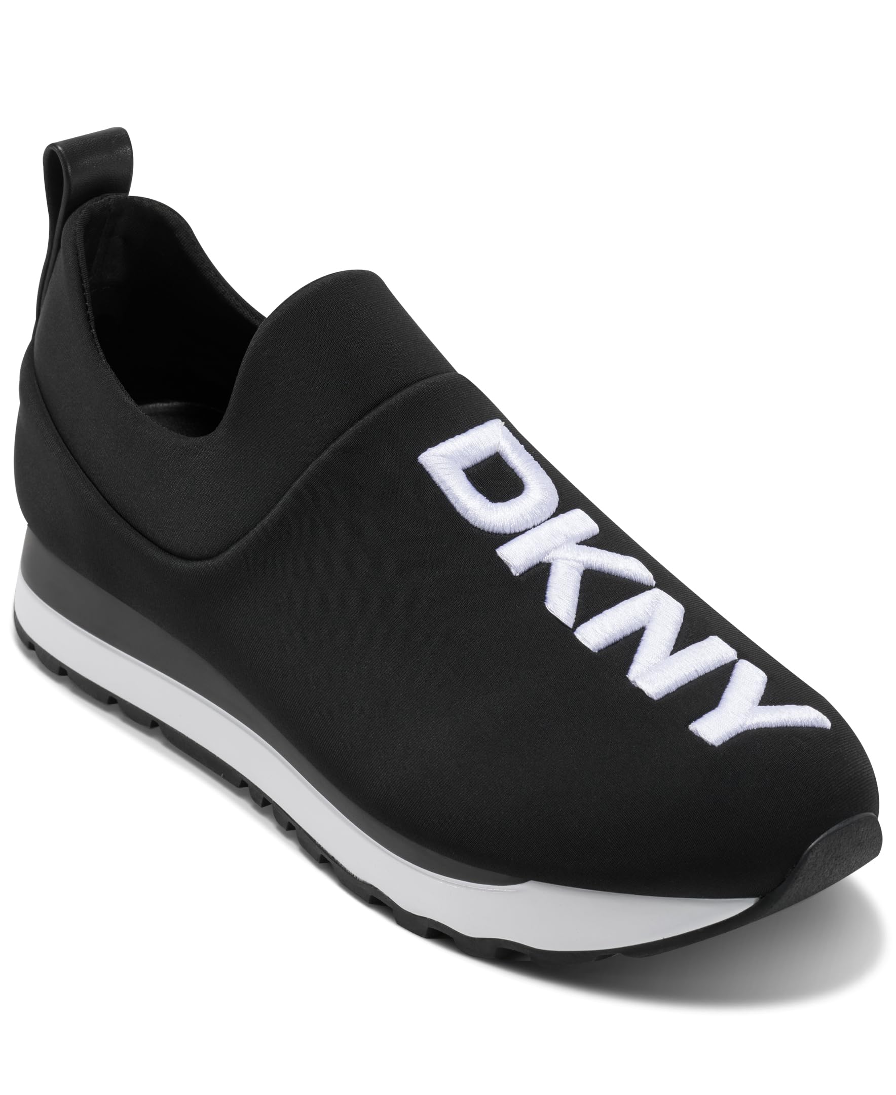DKNY Women’s Jadyn Slip on Jogger Sneaker, Dark Black, 10