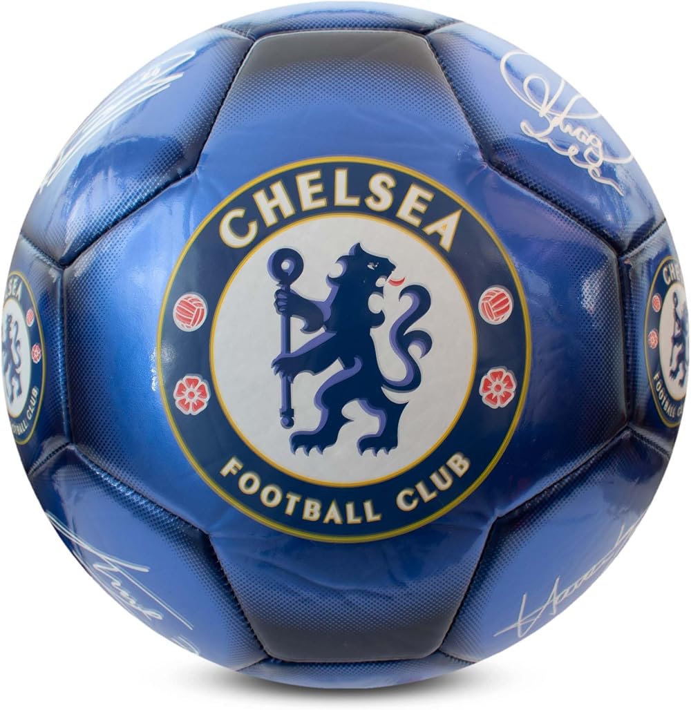 Hy-Pro Chelsea F.C. Signature Football Size 5 Metallic Officially Licensed