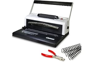 PrintFinish Coilbind S25A Upgraded Coil Punch & Binding Machine - with Electric Coil Inserter - Professionally Bind Presentat