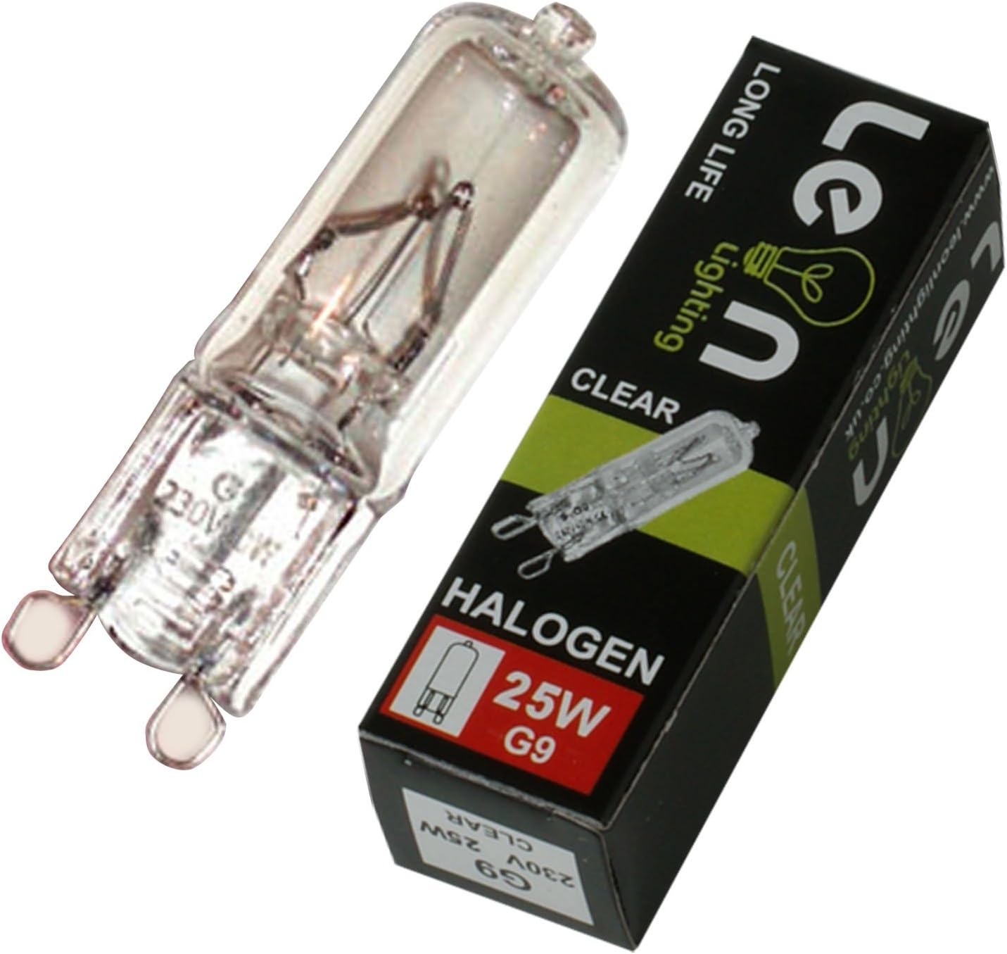 5 x G9 25w Halogen Capsule Bulbs 220240v Clear Finish Amazon.co.uk