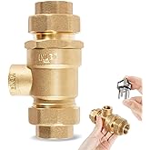Backflow Preventer Dual Check Valve with Intermediate Atmospheric Vent, 3/4 Inch, Female Union Inlet and Outlet Connections Replacement for Backflow Preventer Dual Check Valve