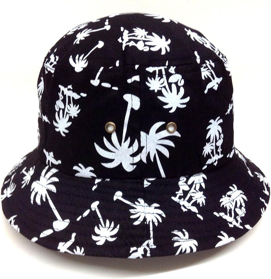 bucket hat with palm trees