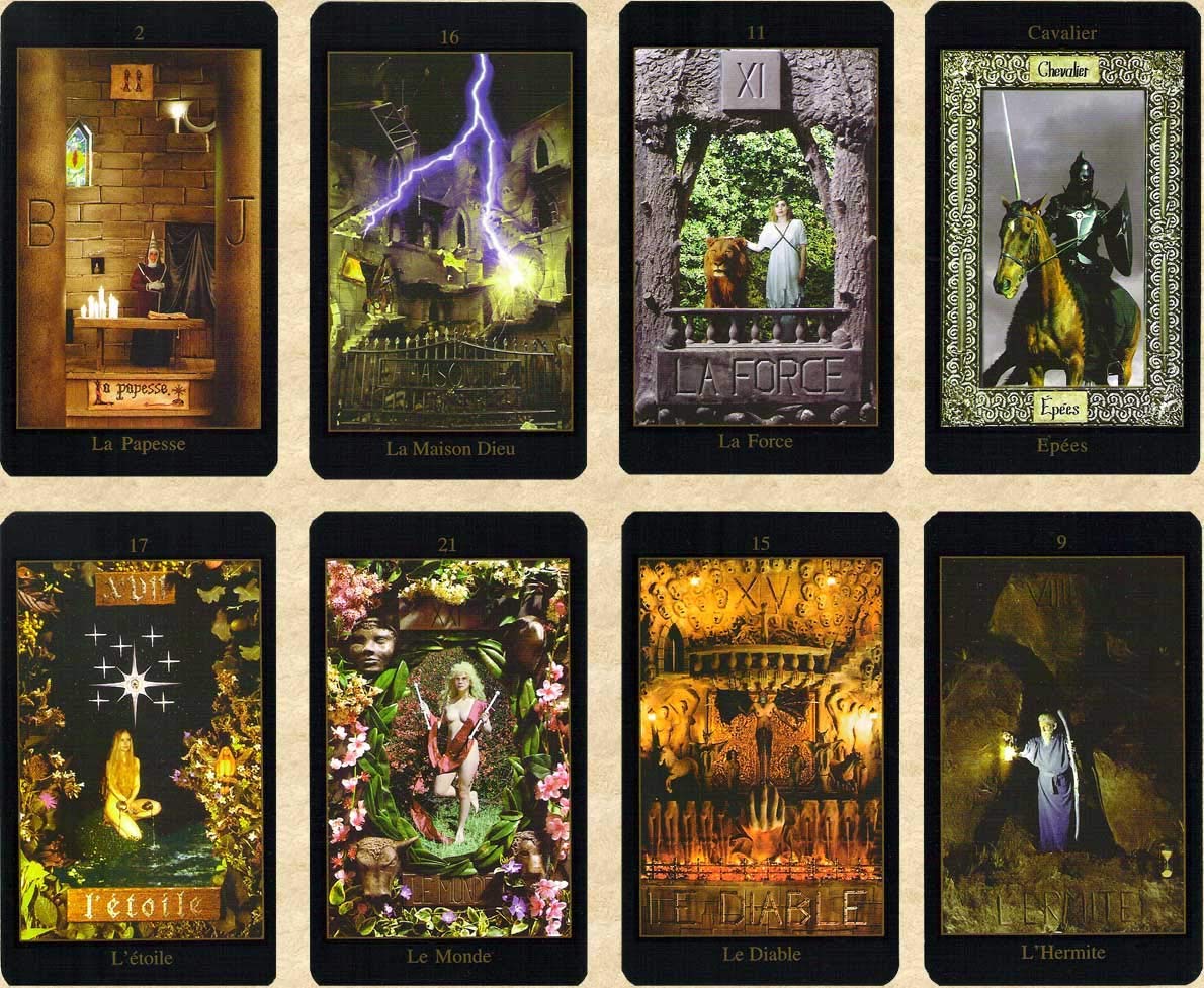Tarot Vision in French – Set of 78 Cards – Travel Cards with Full Explanation of 78 Blades (Booklet in French) – Modern Divination Tarot