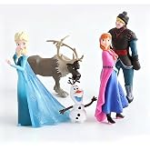 Slinsmei 5Pcs Frozen Collectible Figures, Exquisite Model Ornaments, Creative Anime Peripheral Gifts for Fans