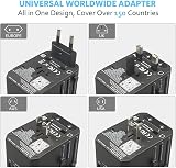 iBlockCube Universal Travel Power Adapter 4 USB 1 Type-C 150+ Countries view 3