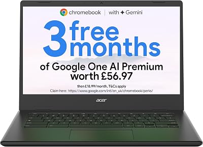 Acer Chromebook 314 CBOA314-1H Laptop 14 Full HD Chrome OS 4GB 64GB eMMC