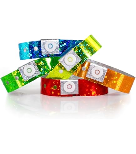 Printable Wristbands Paper Wrist Bands For Event 500 WristCo Neon