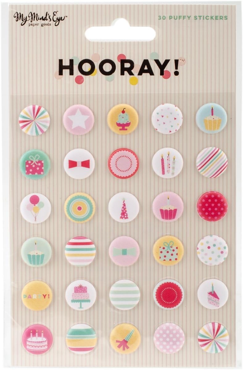 Hooray Puffy Stickers-