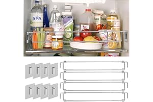 Awelov RV Refrigerator Bars 4 Pcs 12.4"-22.52" Adjustable Stainless Steel RV Fridge Tension Rods RV Shower Corner Storage Bar Rv Accessories for Camper Refrigerator,Kitchen,Cabinet,Bathroom