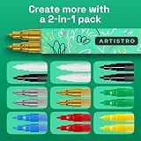 ARTISTRO ARTISTRO 2 Gold Metallic Acrylic Paint Pens 0.7mm Extra Fine Tip view 7