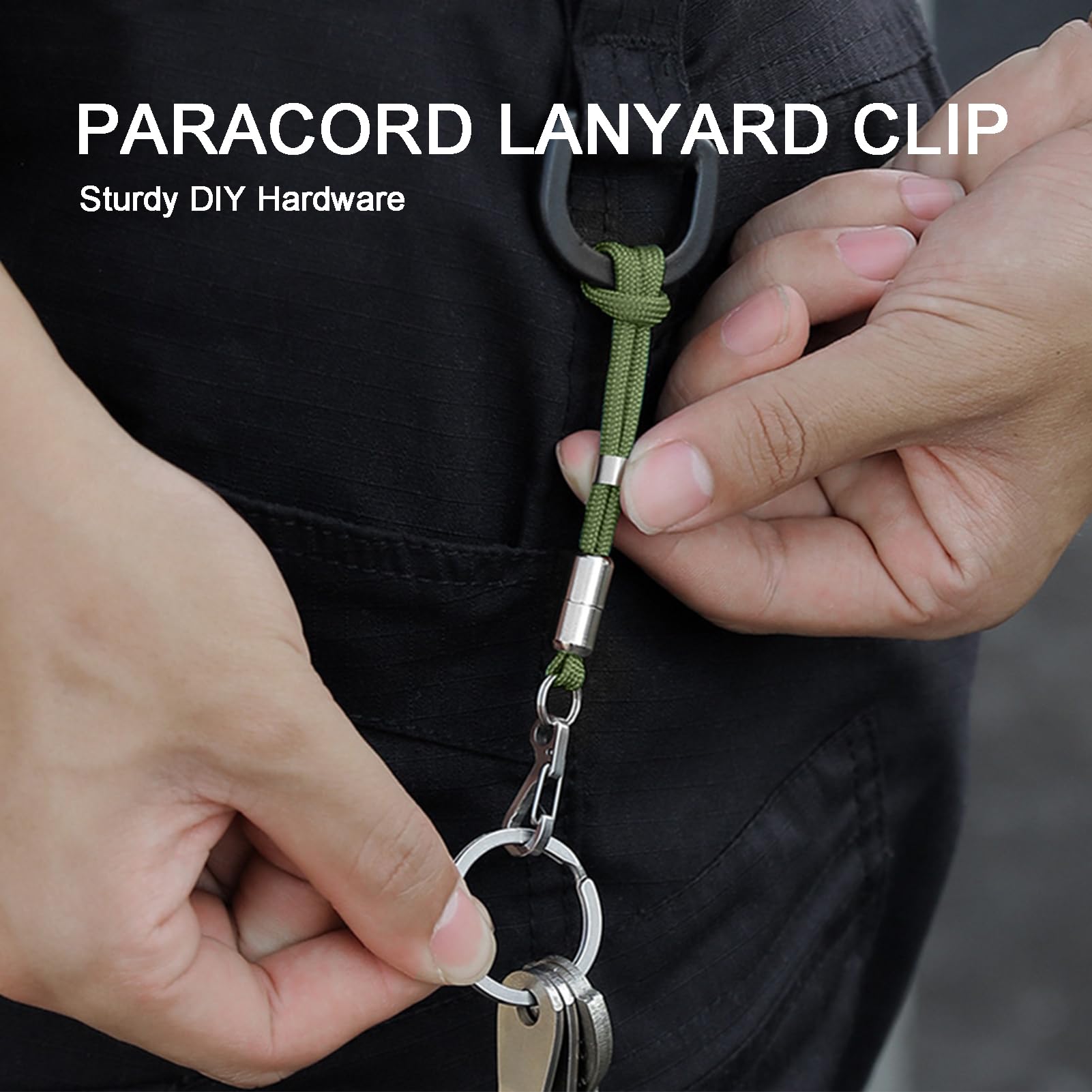 CooBigo 12 Sets Small Carabiner Clip Metal Spring Snap Hooks 1 inch Mini Paracord Hanging Clips for Camera Strap, Flashlight, Key Chain(25mm, 3 Colors)