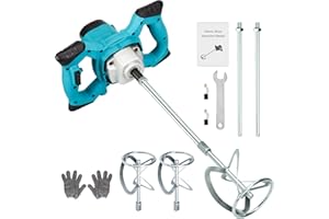 NorthSpoor Electric Handheld Cement Mixer, Portable Mortar Mixer，110V Handheld Mud Mixer for Motar,2100W Electric Concrete Mi