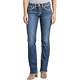 Silver Jeans Co. Women's Britt Low Rise Curvy Fit Slim Bootcut Jeans