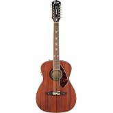 Fender Tim Armstrong Hellcat 12-String Concert Acoustic Guitar, with 2-Year Warranty, Natural, Walnut Fingerboard
