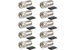 MOOKEERF 10 Pack PL259 Coax Connectors 50 Ohm PL-259 UHF Male Clamp Connector for LMR400 KMR400 RG8 RG8U RG213 Coaxial Cable