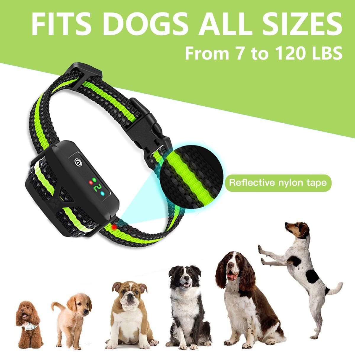 Dog Bark Collar -5 Adjustable Sensitivity and Intensity Levels-Dual Anti-Barking Modes Rechargeable/Rainproof/Reflective -No Barking Control Dog shock Collar for Small Medium Large Dogs : Kitchen & Dining