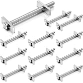 Otoolling 12 Pcs 1/4" X3-1/2 Countertop Miter Connector Joint Fastener | Galvanized, Draw bolt Flip, Table Top Furniture Fasteners, for Hardware Countertop Support Butcher Block Connecting Kit