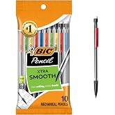 BIC Xtra Smooth Mechanical Pencils, 10-Count | Christmas Stocking Stuffers, 0.7 mm Medium Point, Smudge-Resistant No. 2 Lead, Student Study Supplies