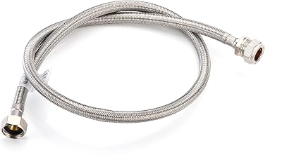 Home Range WRAS 900mm Flexi Pipe Connector 15mm x 1/2 BSP 304 Stainless