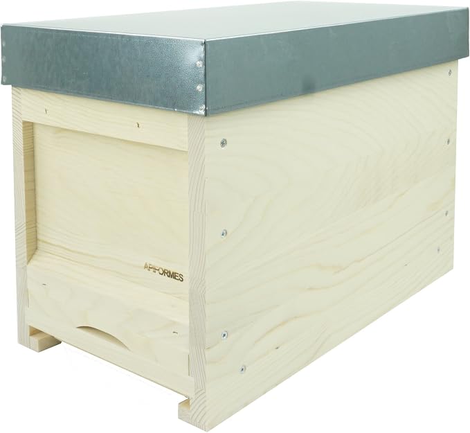 APIFORMES Ablegerkasten Deutsch Normal – Massivholz, 5 Rähmchen, Futterzarge & Dach – Für Hobby-Imker, Bienenfreunde